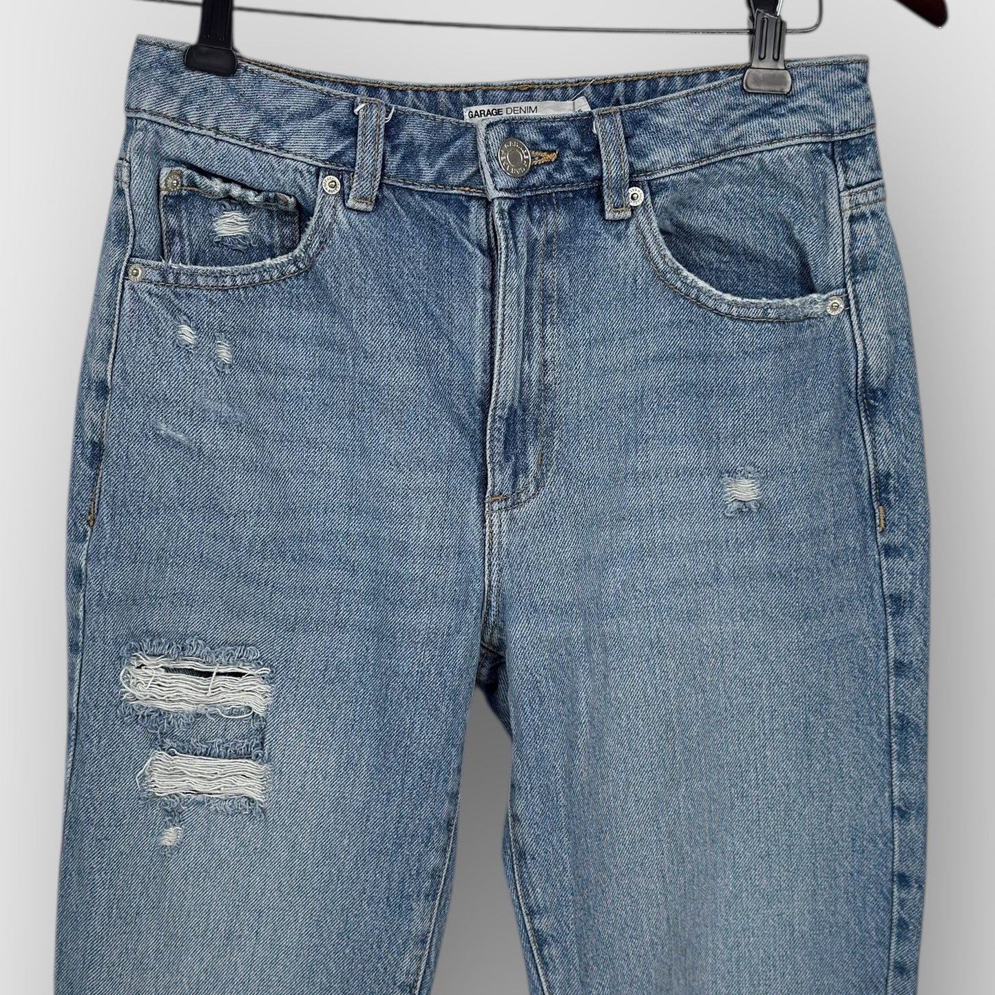 Garage Distressed Mom Jeans