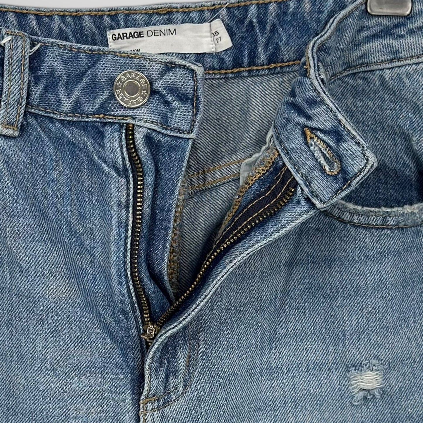 Garage Distressed Mom Jeans