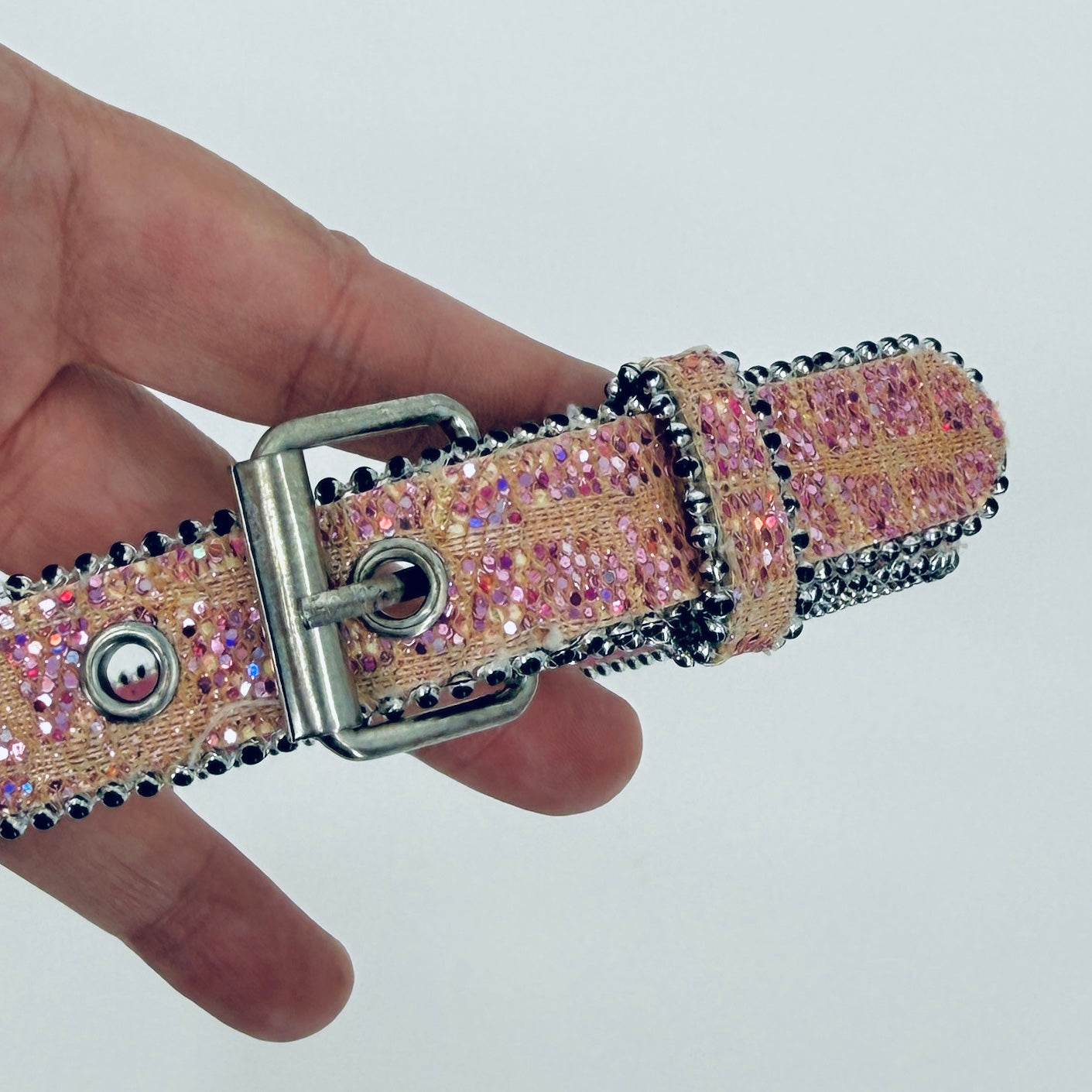Rhinestone Studded Belt (XS)