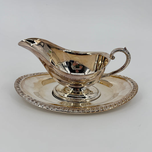 Wm A Rogers Silver Gravy Boat