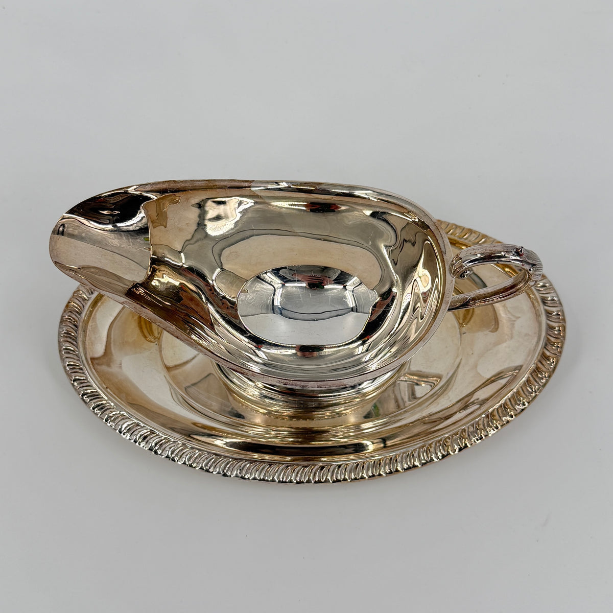 Wm A Rogers Silver Gravy Boat