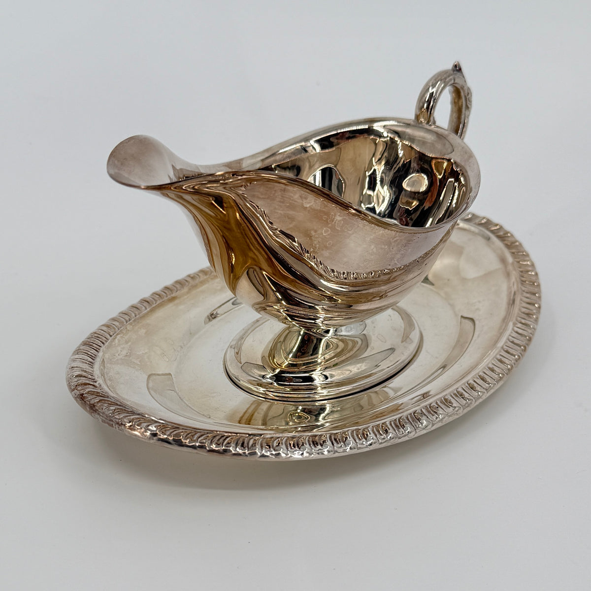 Wm A Rogers Silver Gravy Boat
