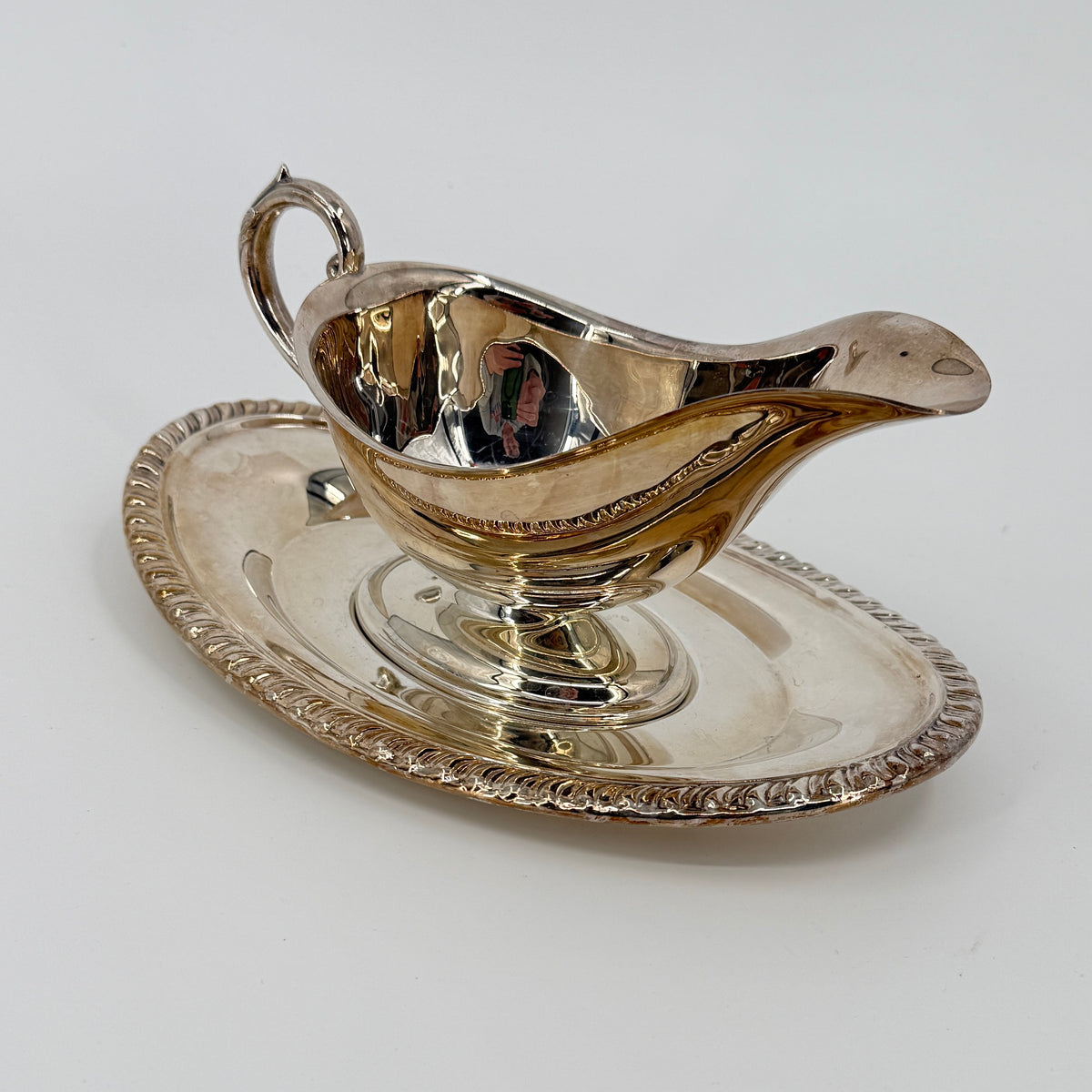 Wm A Rogers Silver Gravy Boat