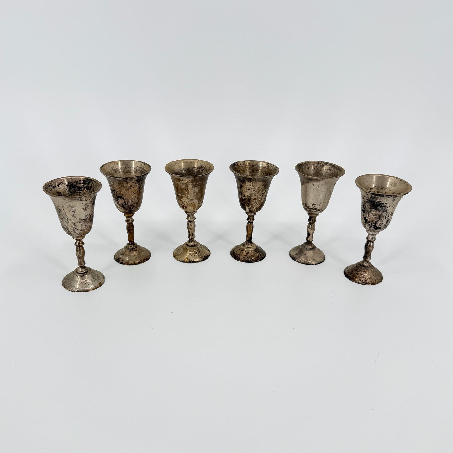Silver Plated Brass Goblets (6)