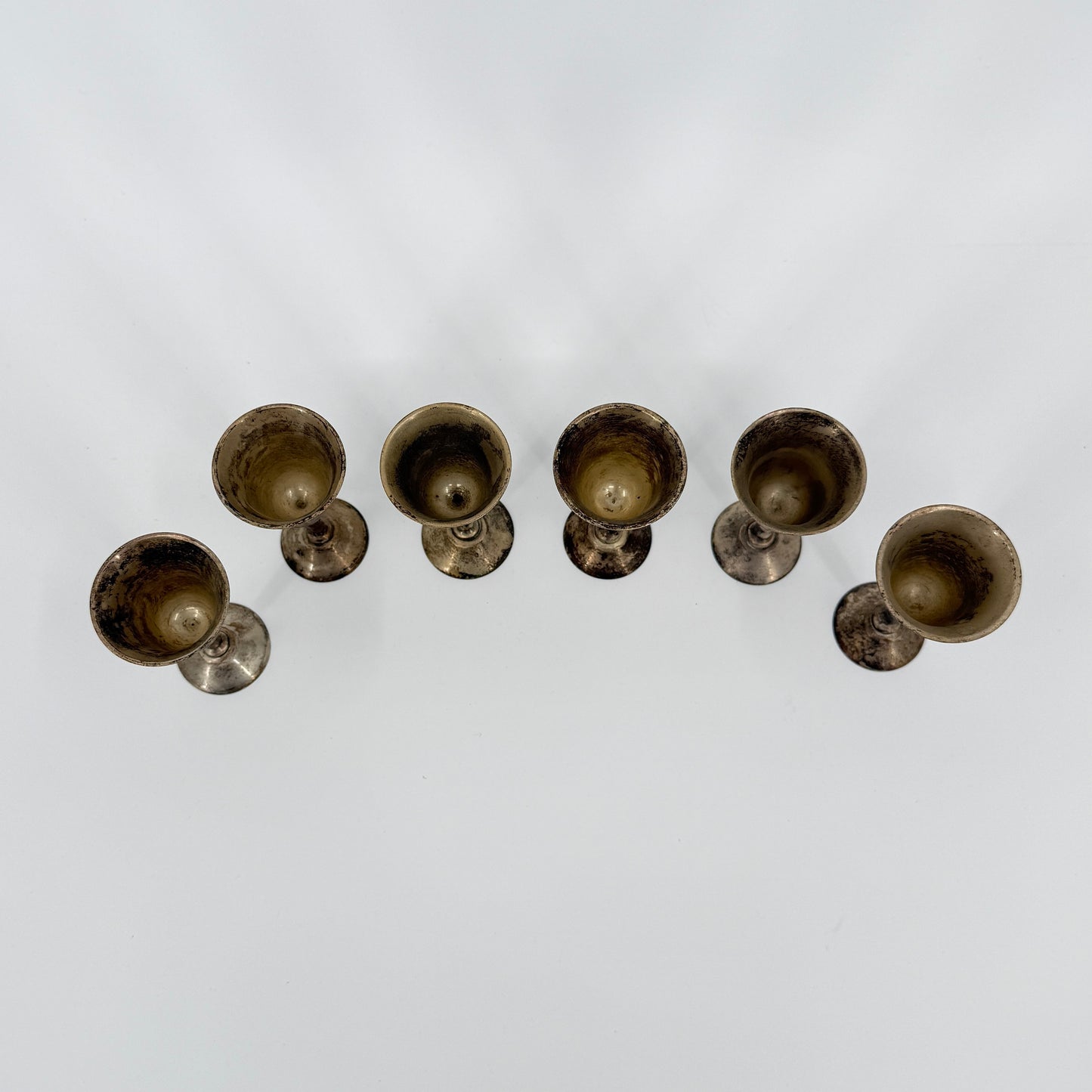 Silver Plated Brass Goblets (6)