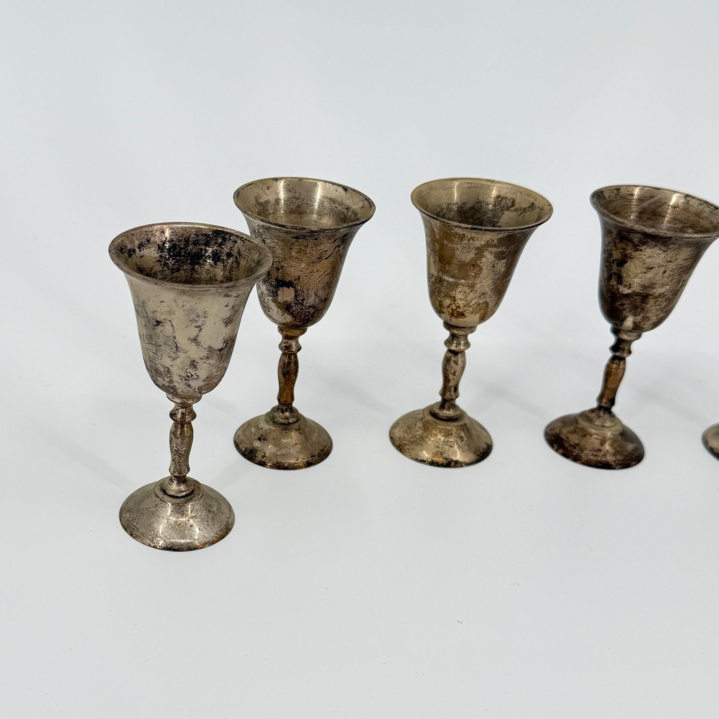 Silver Plated Brass Goblets (6)
