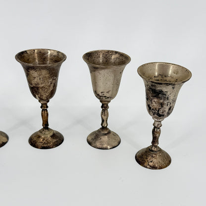 Silver Plated Brass Goblets (6)
