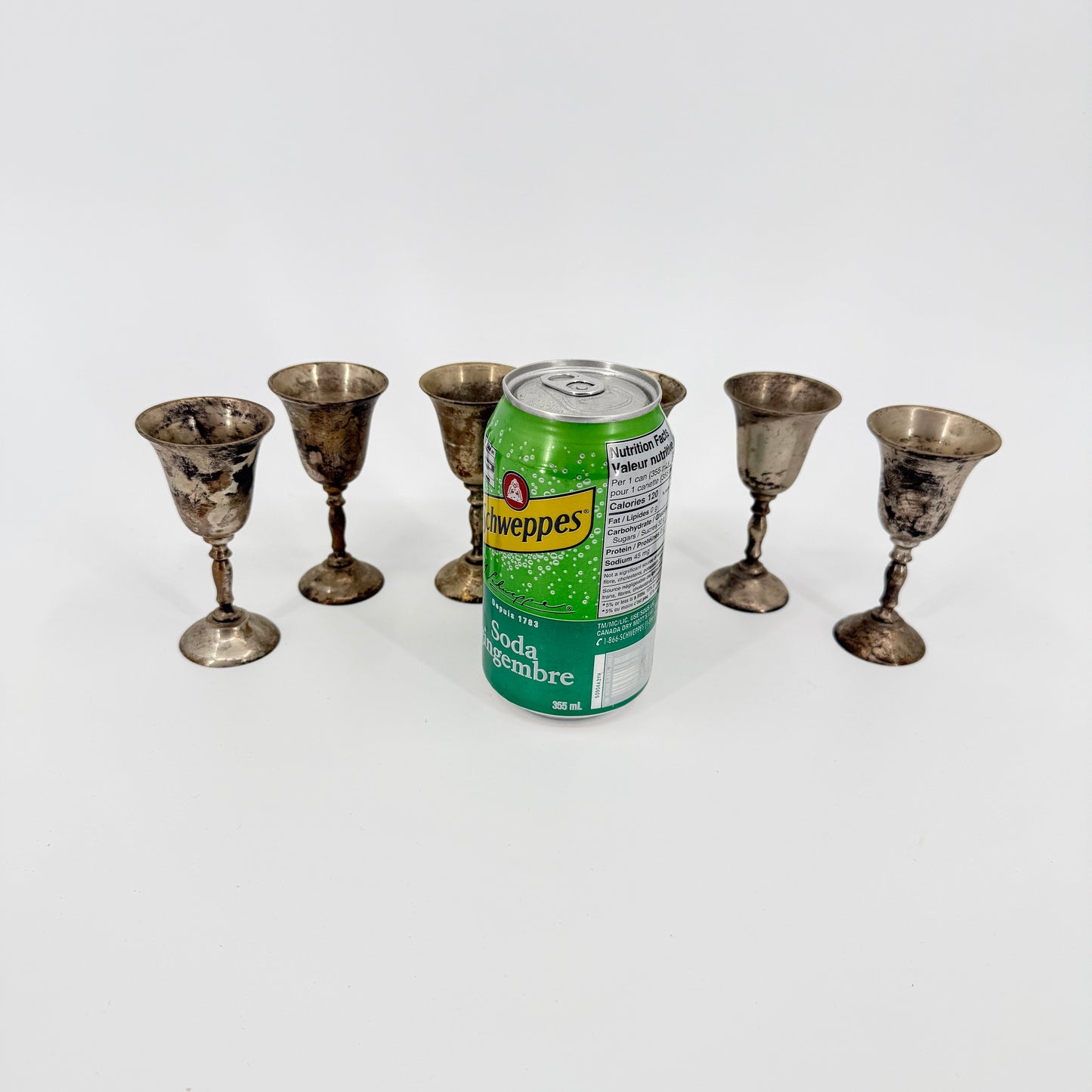 Silver Plated Brass Goblets (6)
