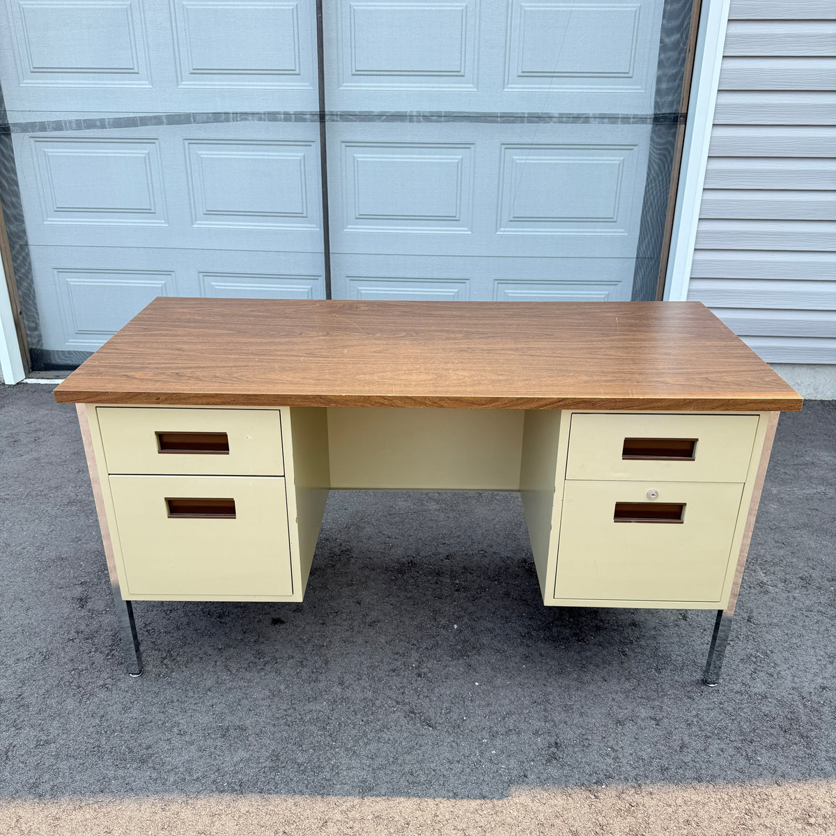 Retro Metal Office Desk