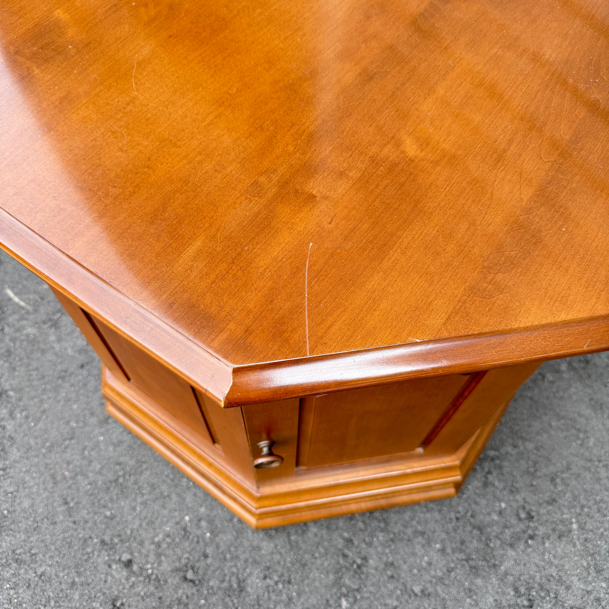 Octagon Storage End Table