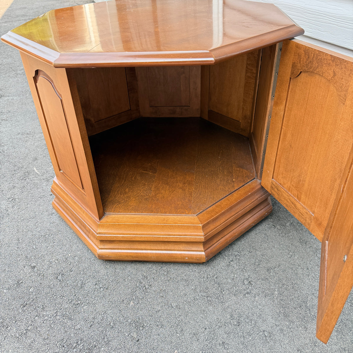 Octagon Storage End Table