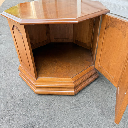Octagon Storage End Table