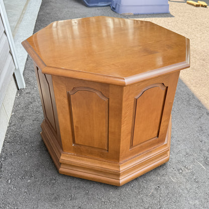 Octagon Storage End Table