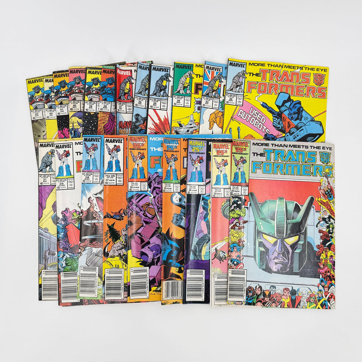 Marvel Transformers #22-43 Comic Lot