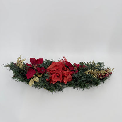 Christmas Poinsettia Swag Set