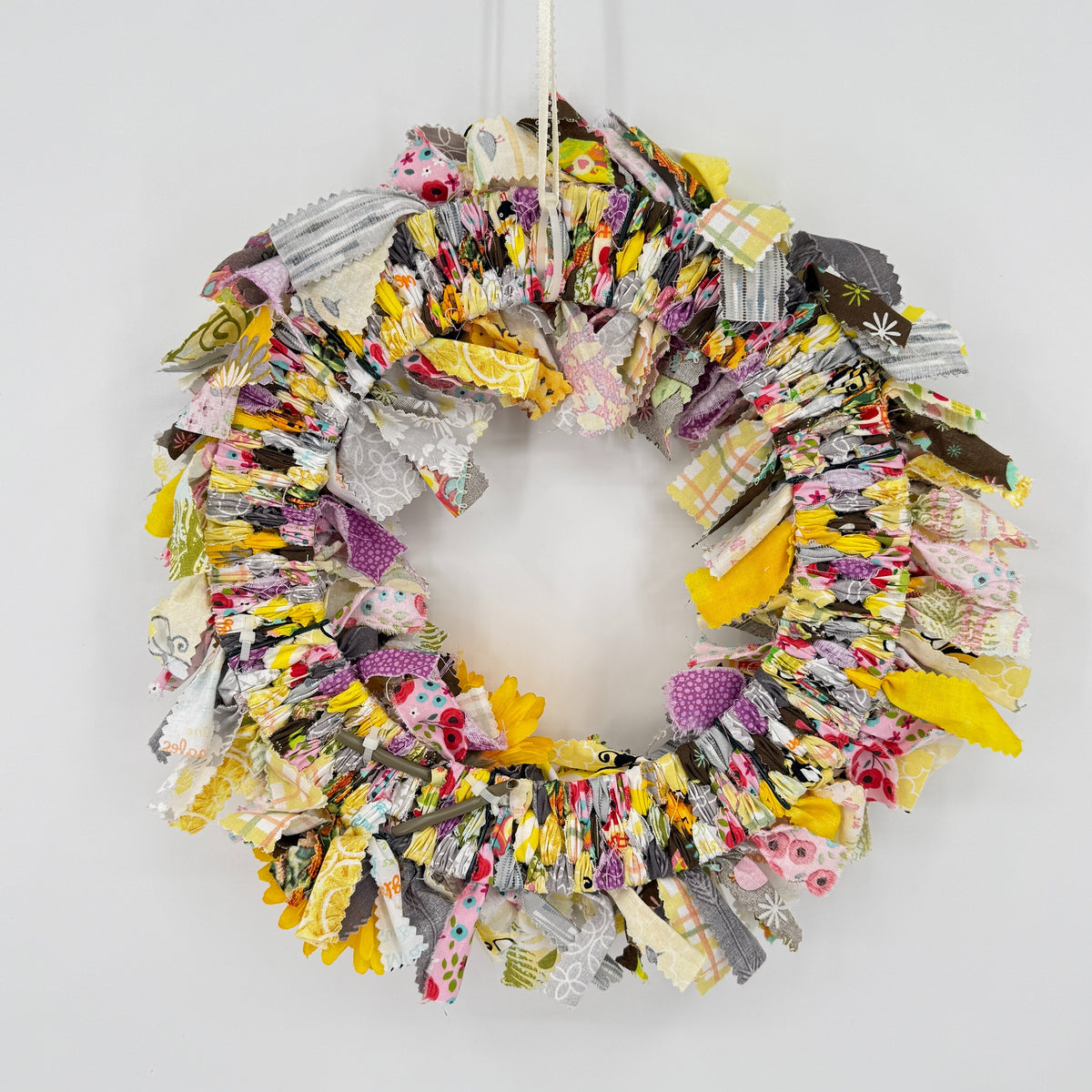 Handmade Rag Wreath Floral