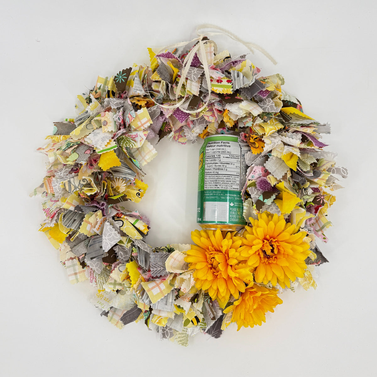 Handmade Rag Wreath Floral