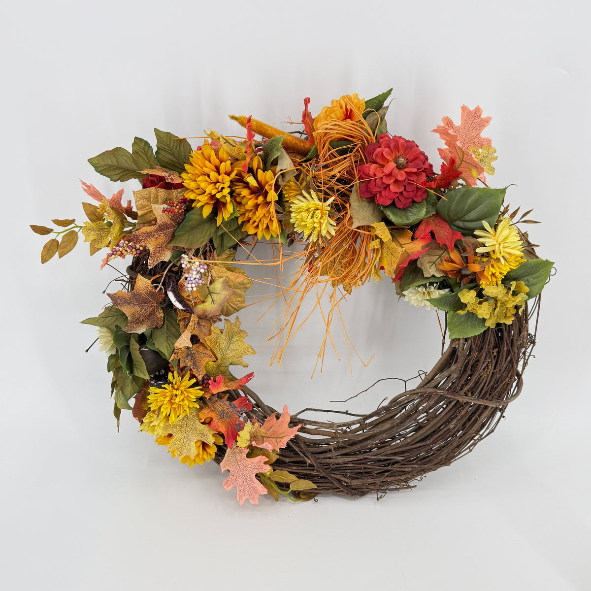 Fall Grapevine Floral Wreath