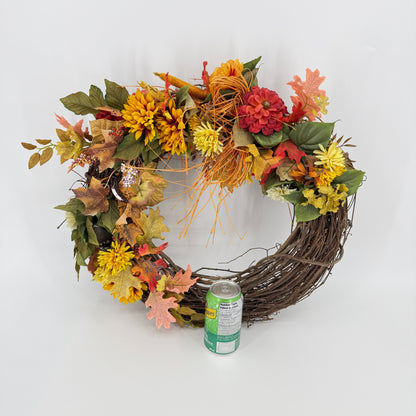 Fall Grapevine Floral Wreath