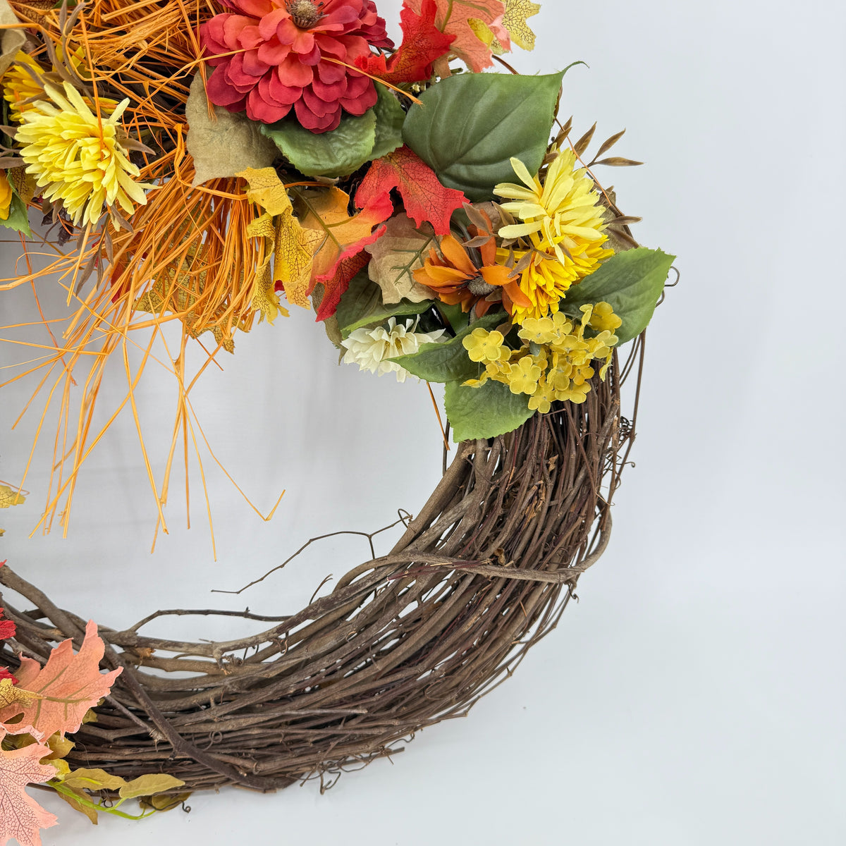 Fall Grapevine Floral Wreath