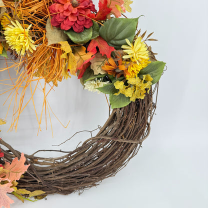 Fall Grapevine Floral Wreath
