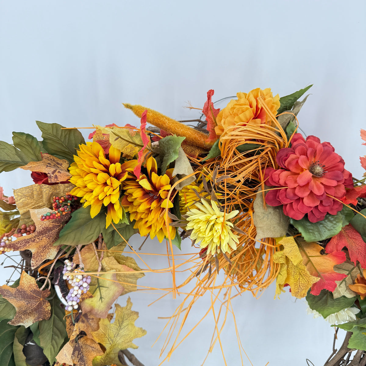 Fall Grapevine Floral Wreath