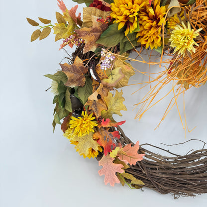 Fall Grapevine Floral Wreath