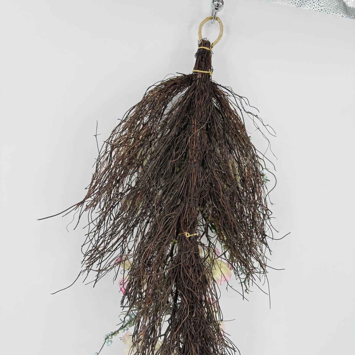 Floral Grapevine Teardrop Swag