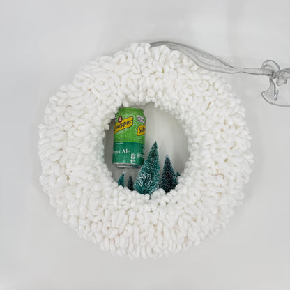 Winter Snow Yarn Wreath