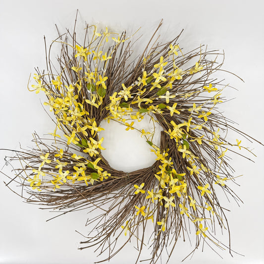 Yellow Forsythia Twig Wreath