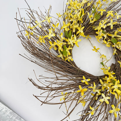 Yellow Forsythia Twig Wreath
