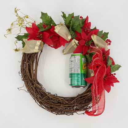 Poinsettia Grapevine Wreath