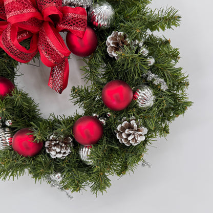 Christmas Ornament Pine Wreath