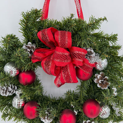 Christmas Ornament Pine Wreath