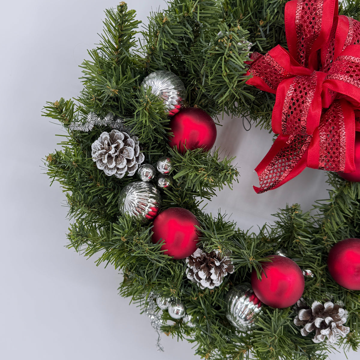 Christmas Ornament Pine Wreath