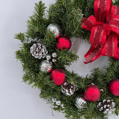 Christmas Ornament Pine Wreath