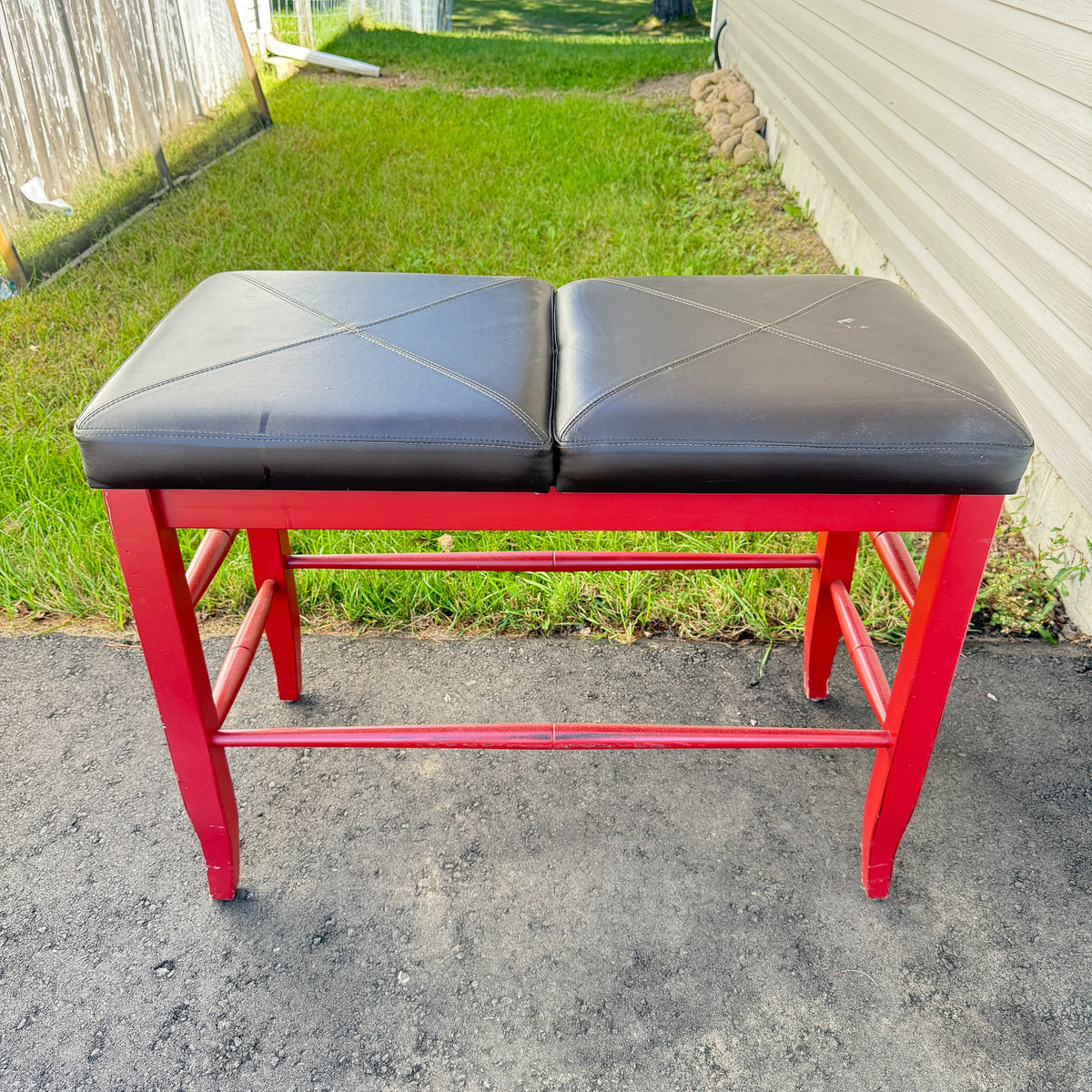 Double Seat Upholstered Bench