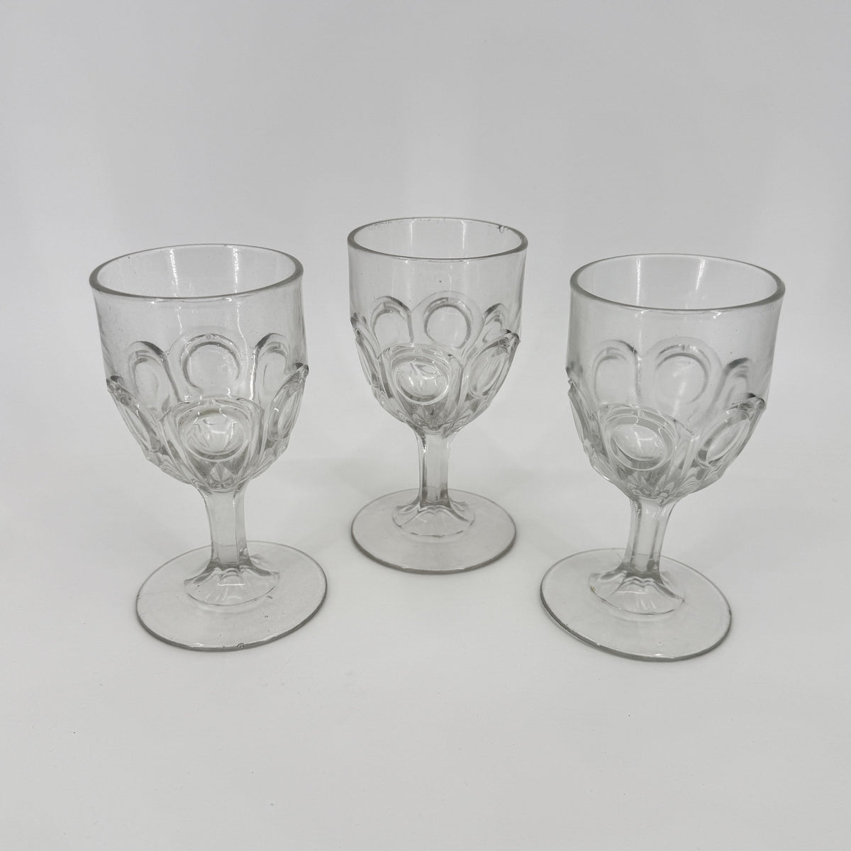 Pressed Glass Goblet Set