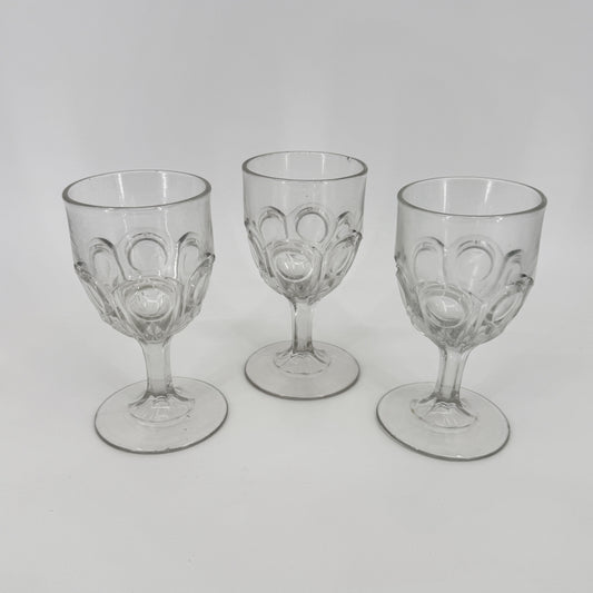 Pressed Glass Goblet Set