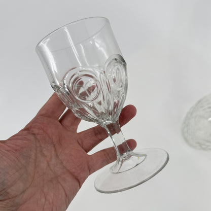 Pressed Glass Goblet Set