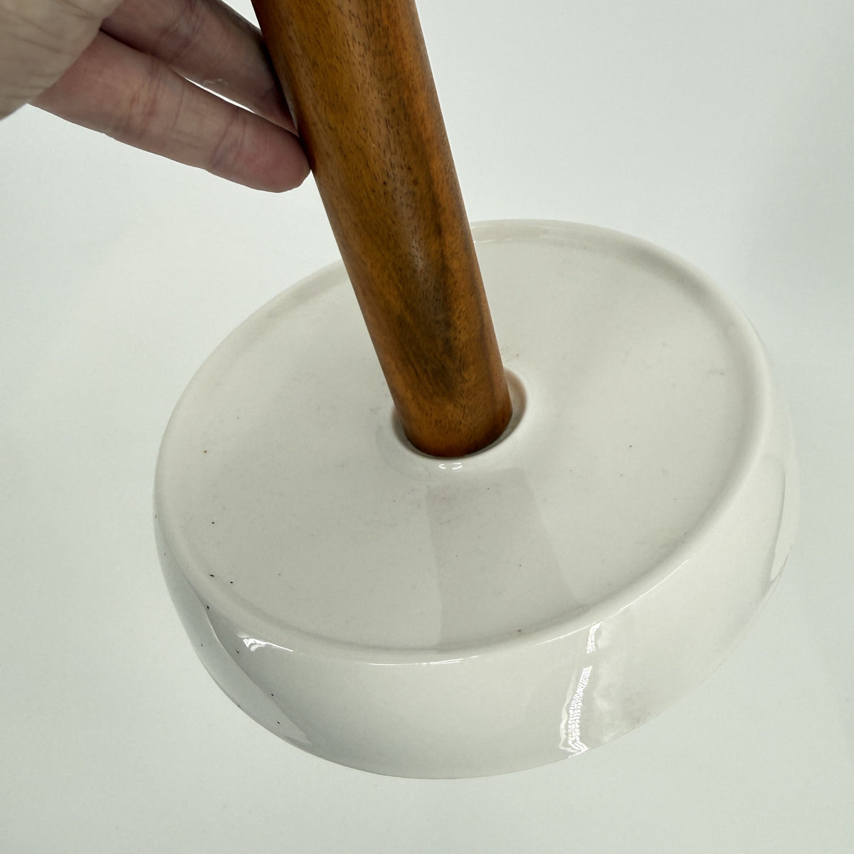 Ceramic Wood Paper Towel Holder