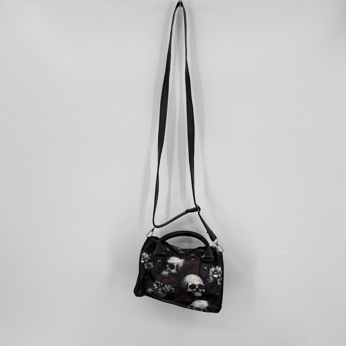 Gothic Skull Floral Handbag