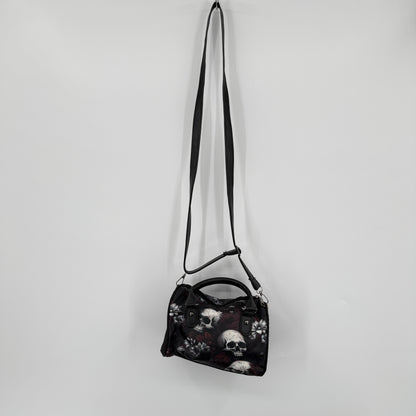 Gothic Skull Floral Handbag