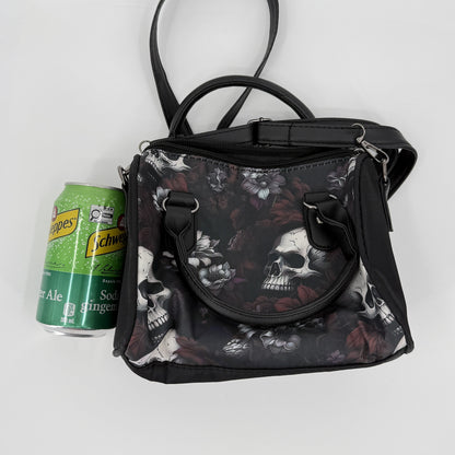 Gothic Skull Floral Handbag