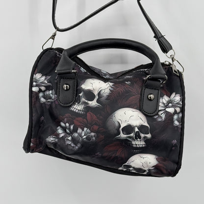 Gothic Skull Floral Handbag