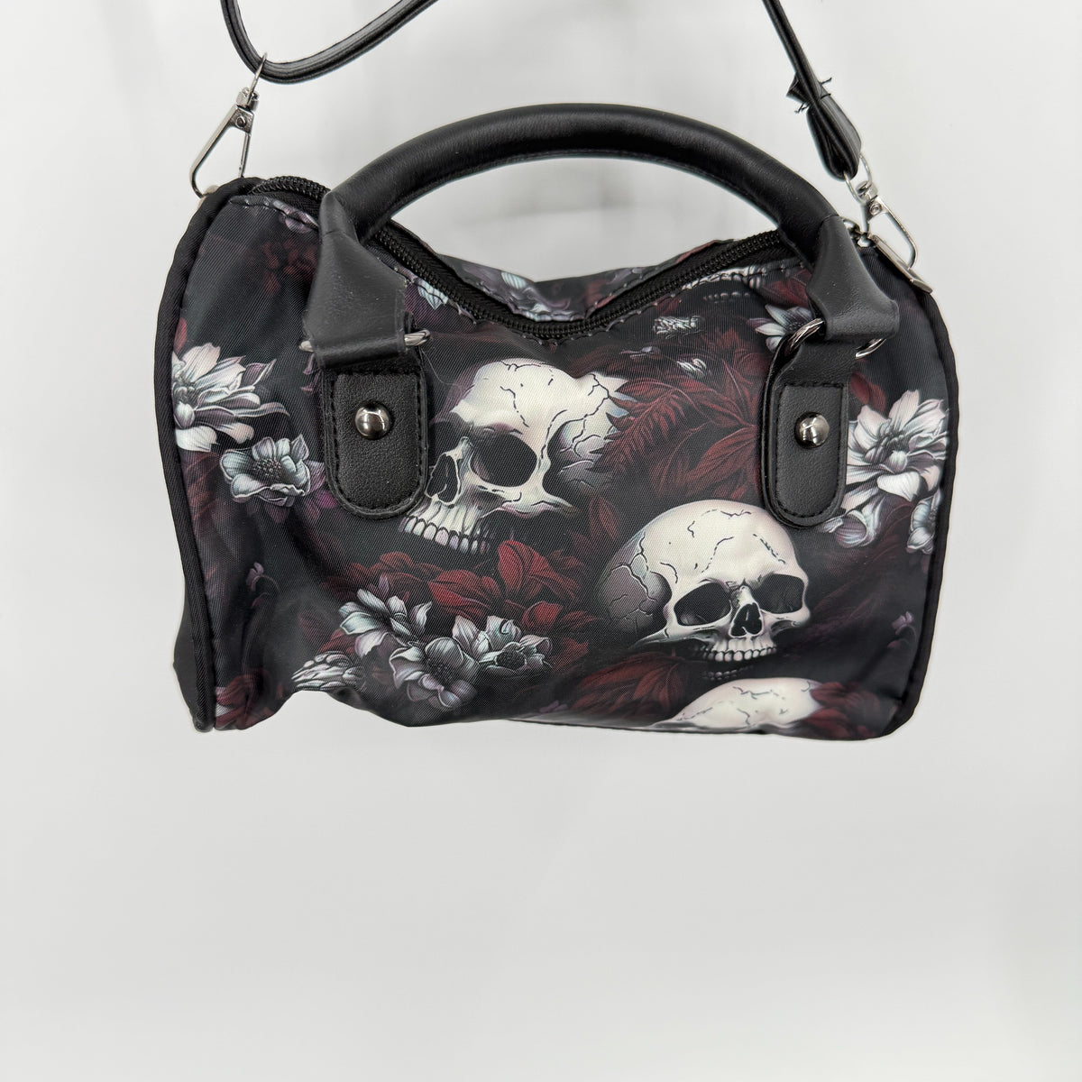 Gothic Skull Floral Handbag