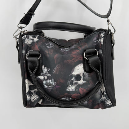 Gothic Skull Floral Handbag