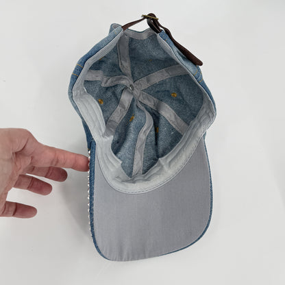 Rhinestone Crown Denim Cap