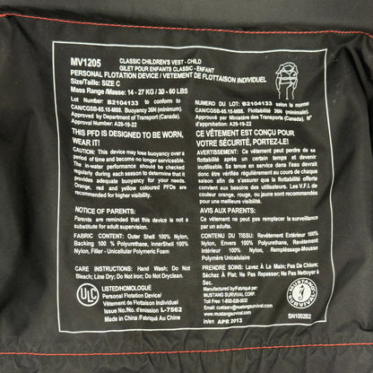 Mustang Child Life Vest (Size C)