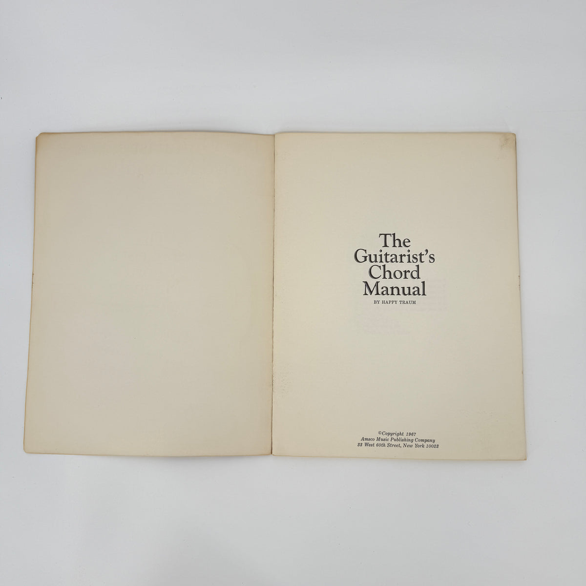 1967 Guitarists Chord Music Book